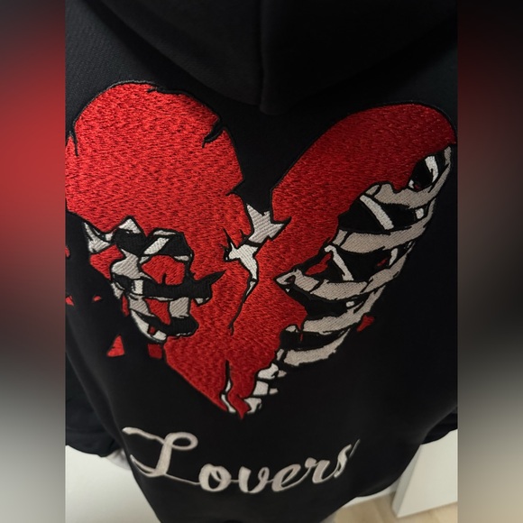 EUC Amiri Lovers Cashmere Blend Hoodie - Picture 9 of 12